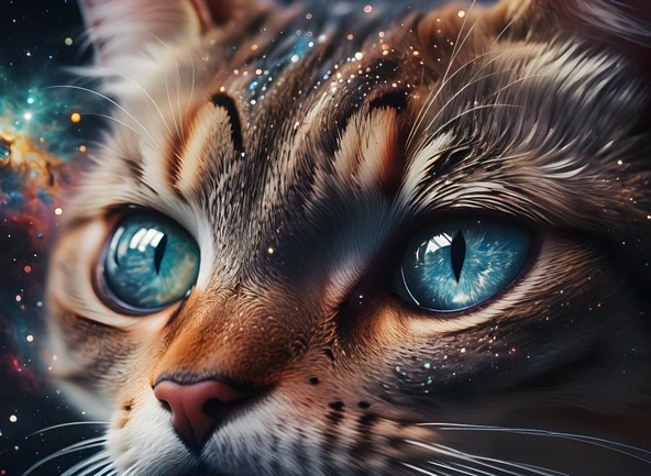 Nova Puzzle 1000 Parça Kedinin Keskin Bakışları Puzzle - Kedi Gözleri ürün görseli 1