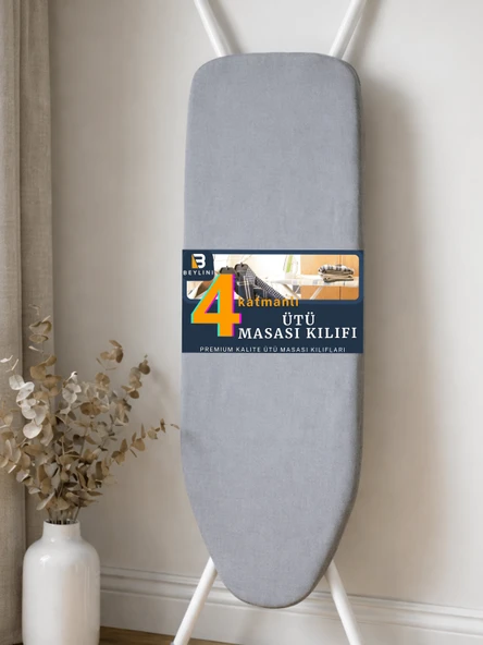 Beylini Ütü Masası Kılıfı Yanmaz Lastikli Süngerli Ütü Masası Örtüsü Ayarlanabilir Ütü Masası Bezi 60x160 CM ürün görseli 1