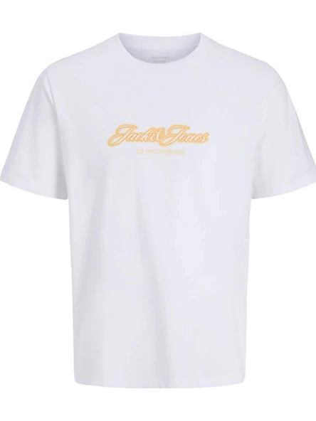 Jack&jones 12297893 0 Yaka Erkek Tshirt - Beyaz ürün görseli 1
