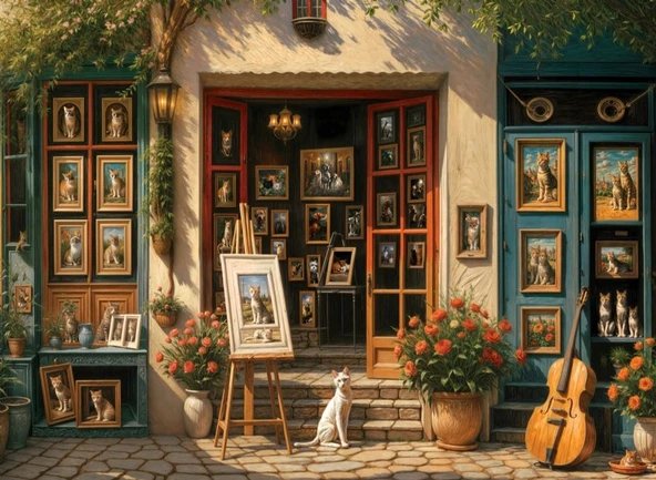 Anatolian 1000 Parça Kedi Galerisi Puzzle ürün görseli 1