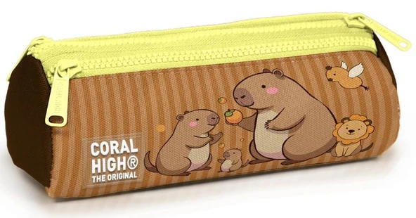 Coral High Kapibara İki Bölmeli Okul Kalem Çantası - 22099 ürün görseli 1