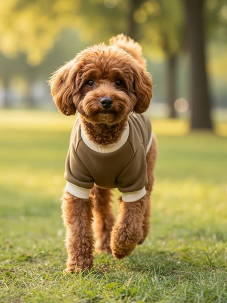 Minik Aslan Köpek Sweatshirt – Haki - Resim 7