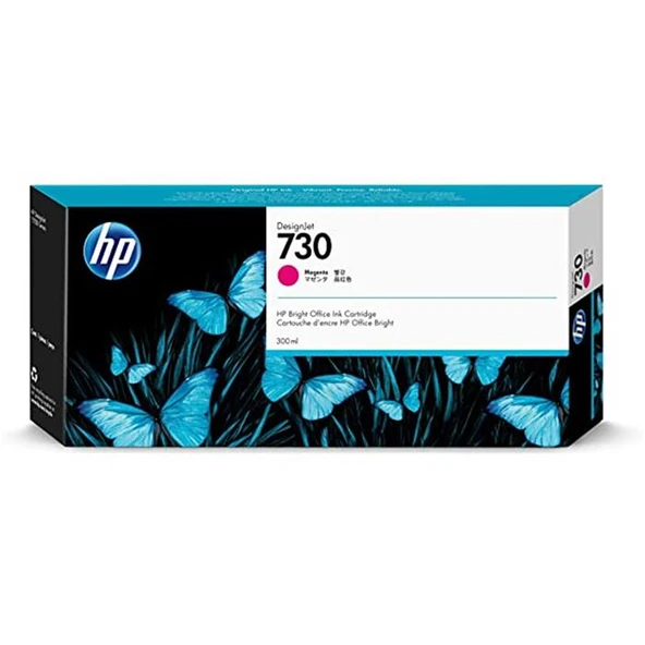 HP 730 Magenta Kırmızı 300 Ml Plotter Kartuşu P2V69A ürün görseli 1