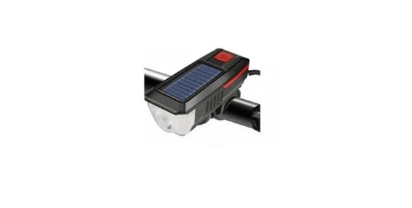FORTE GT XBYC 6144 BİSİKLET ÖN IŞIK KORNA SİYAH KIRMIZI ürün görseli 1