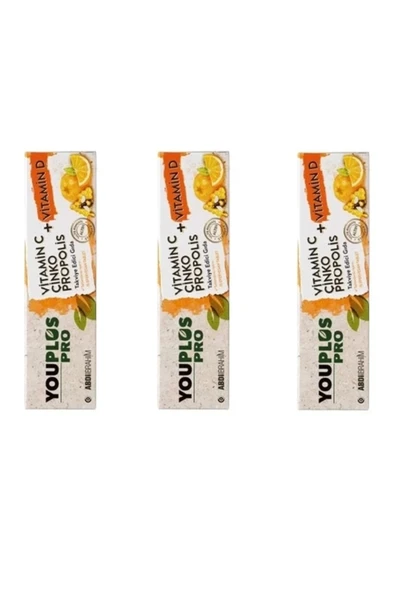 Youplus Pro Vitamin C, D, Çinko & Propolis 15 Efervesan Tablet x 3 Adet ürün görseli 1