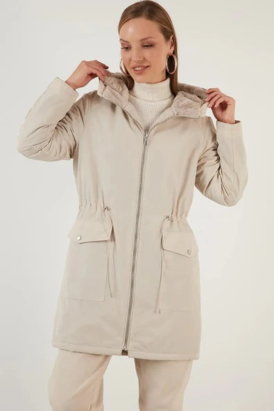 Only   ONLDAHLIA  REV. FUR PARKA OTW Kadın Gri Parka - 15208727 ürün görseli 1