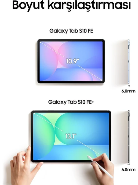 Samsung Galaxy Tab S10 FE Plus SM-X620 Gümüş 128 GB 13.1 Tablet ( Samsung Türkiye Garantili ) ürün görseli 1