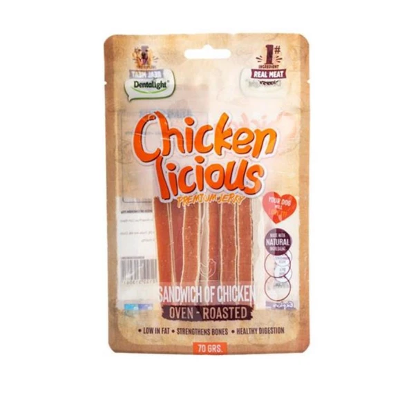 Dentalight Chicken Sandwich Tavuk Etli Köpek Ödül Maması 70 Gr ürün görseli 1