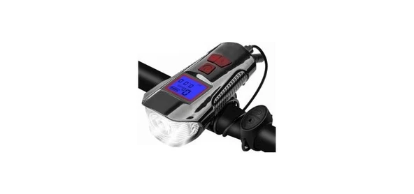 FORTE GT XBYC 6029 FY-317 BİSİKLET KİLOMETRE SAATİ ÖN LAMBA USB KIRMIZI ürün görseli 1