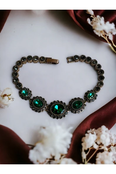Oval Kristal Taşlı Bileklik ürün görseli 1