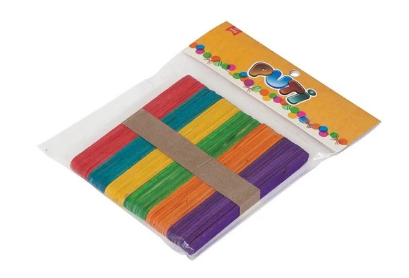 Puti Ahşap Büyük Çubuk Renkli 50 Li 4605 (12 Paket) ürün görseli 1