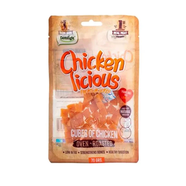 Dentalight Chicken Cube Tavuk Etli Köpek Ödül Küpleri 70 Gr ürün görseli 1