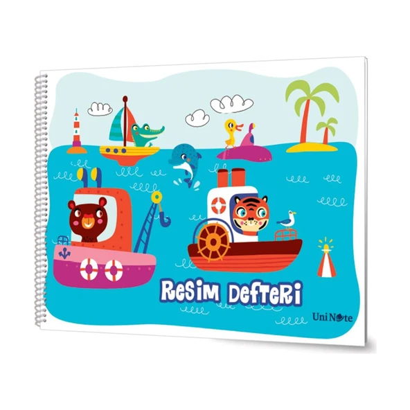 Uni Note Resim Defteri Spiralli Karton Kapak 15 Yaprak 24X34Cm 33000 (12 Li Paket) ürün görseli 1