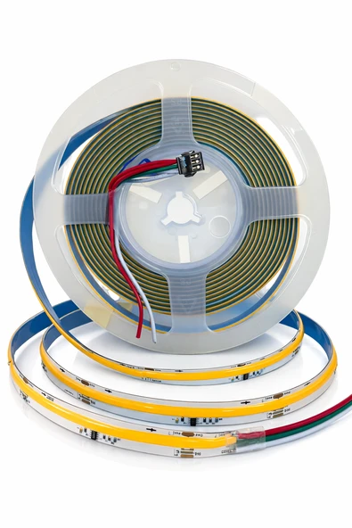 24V Pixel COB Şerit LED 5m 360LED/m 10mm 3000K Günışığı piksel Hareketli Efektli Akıllı Tek Renk LED Şerit ürün görseli 1