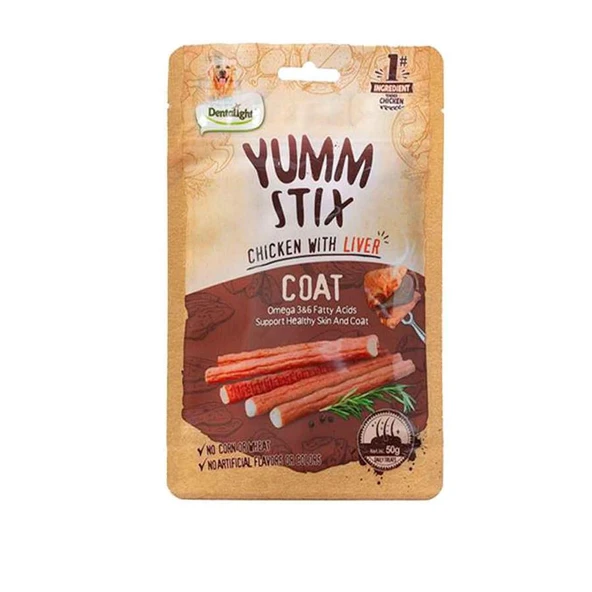 Dentalight Yumm Stick Tavuk ve Ciğerli Köpek Ödül Çubuğu 50 Gr ürün görseli 1