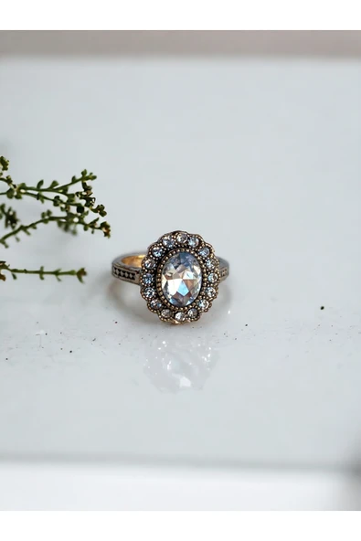 Kristal Taşlı Oval Yüzük - Resim 9