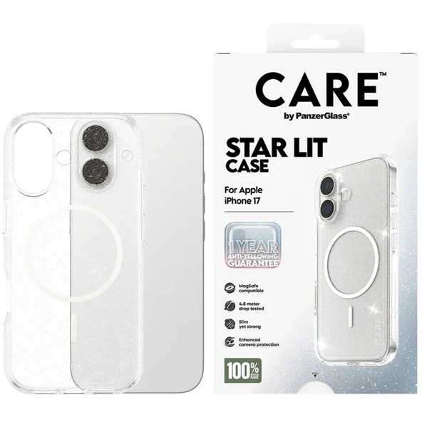 Panzerglass by Care iPhone 17 Star Lit Simli Magsafe Kılıf Şeffaf ürün görseli 1