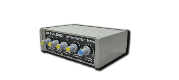 AES MSOUND Mx-4 4 Kanal Mini Mikser - Resim 2