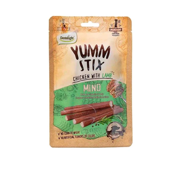 Dentalight Yumm Stick Mind Tavuklu ve Kuzu Etli Köpek Ödül Çubuğu 50 Gr ürün görseli 1