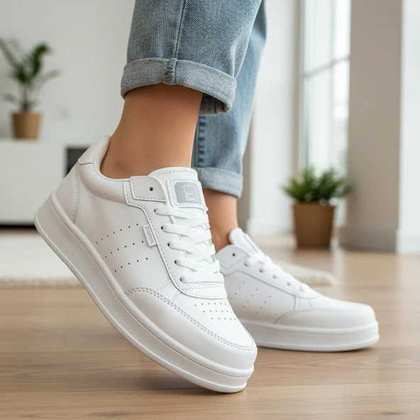 1011 Hazır Taban Unisex Spor Ayakkabı Bağcıklı Rahat Sneaker ürün görseli 1
