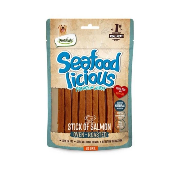 Dentalight Seafood Stick Somon Balıklı Köpek Ödül Çubuğu 70 Gr ürün görseli 1