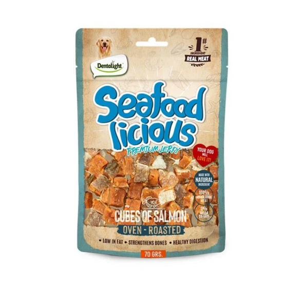Dentalight Seafood Cube Somon Balıklı Köpek Ödül Küpleri 70 Gr ürün görseli 1