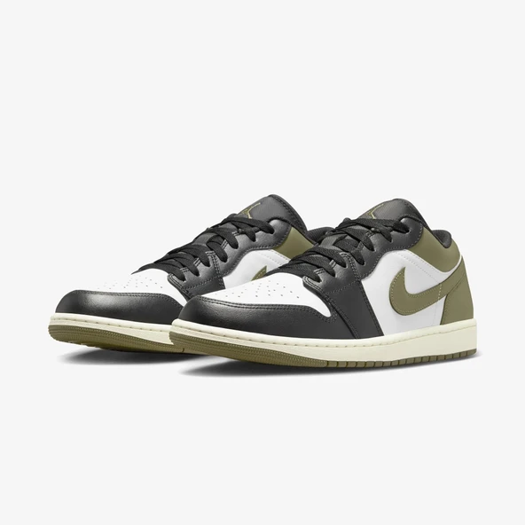 Nike Air Jordan 1 Low Black Toe Medium Olive - Resim 3
