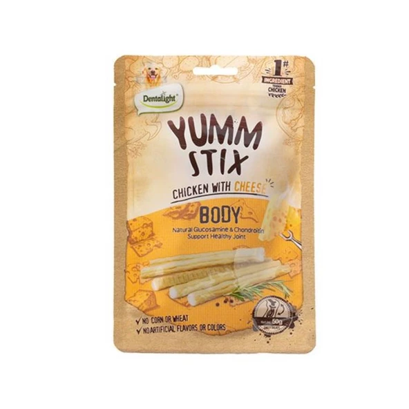Dentalight Yumm Stick Body Tavuklu ve Peynirli Köpek Ödül Çubuğu 50 Gr ürün görseli 1