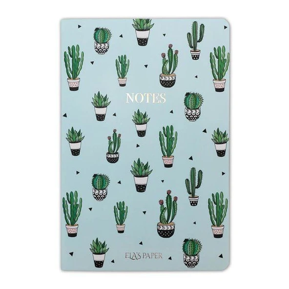 Kaktüs Mavi Notebook - Defter ürün görseli 1