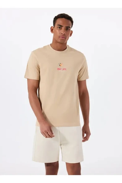 Only & Sons   ONSERHAN REG SS TEE CS Erkek Bej T-Shirt - 22035586 ürün görseli 1