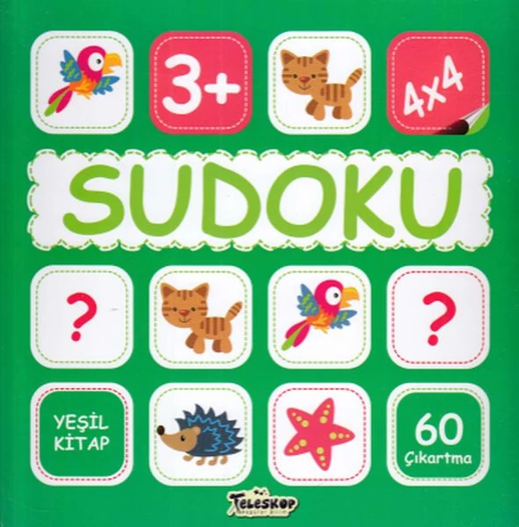 Sudoku 4X4 Yeşil Kitap ürün görseli 1
