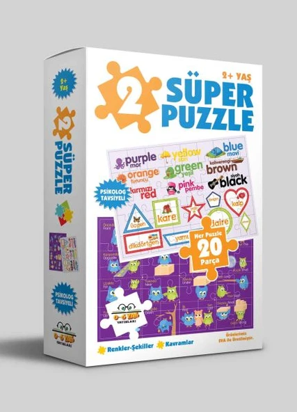 2 Süper Puzzle - Renkler - Şekiller - Kavramlar 2+ Yaş ürün görseli 1