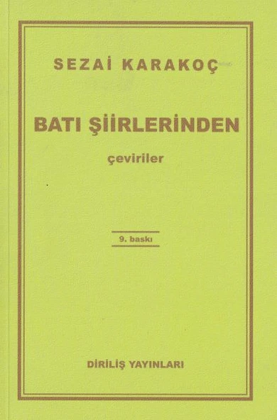 Batı Şiirlerinden Çeviriler ürün görseli 1