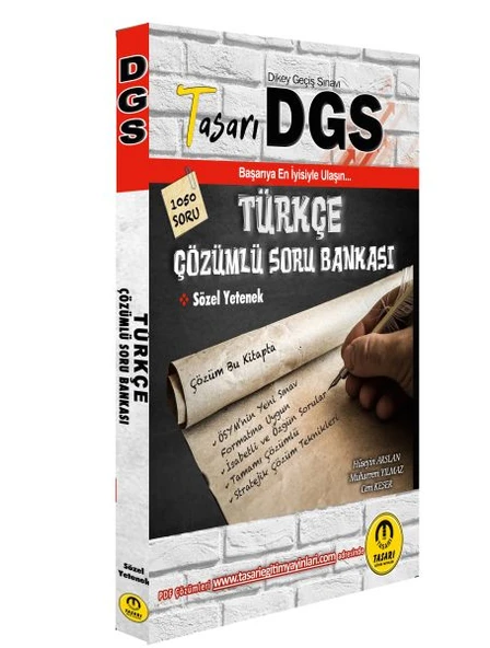 Tasarı DGS Türkçe Çözümlü Soru Bankası ürün görseli 1
