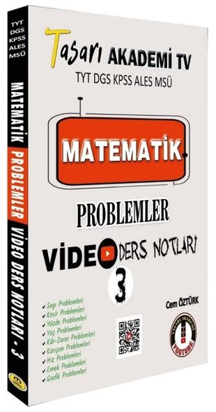 Tasarı Matematik Problemler Video Ders Notları 3 ürün görseli 1