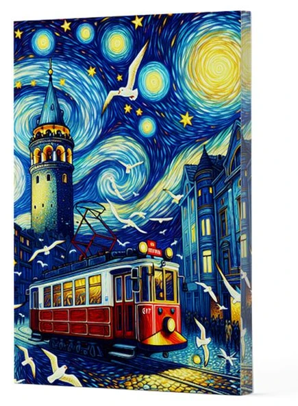 Van Gogh 1 - Galata Çizgili Yan Boyamalı Defter ürün görseli 1