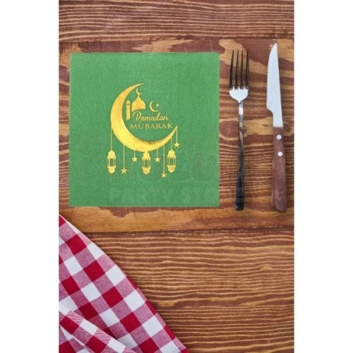 Ramazan Temalı Yaldız Baskılı Peçete - Resim 3