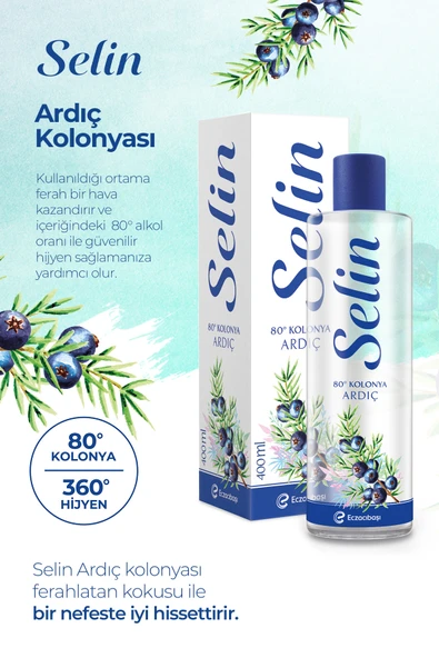 Selin Parfümlü Kolonya Ardıç 400 ml 2'li Set - Resim 3