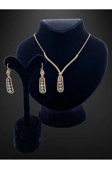 Zirkon Taşlı Elmas Montür Set - Resim 3