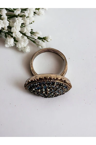 Black Diamond Taşlı Daire Yüzük - Resim 2