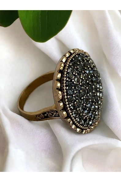 Black Diamond Taşlı Daire Yüzük - Resim 5