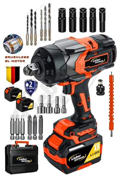 Lieber German BL Motor 850Nm Akülü 15 Pilli Lastik Bijon Somun Sökme Sıkma Makinesi ürün görseli 1