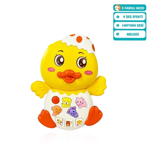 JLG-855-144A IŞIKLI VE MÜZİKLİ ÖRDEK BEBEK -VRD ürün görseli 1