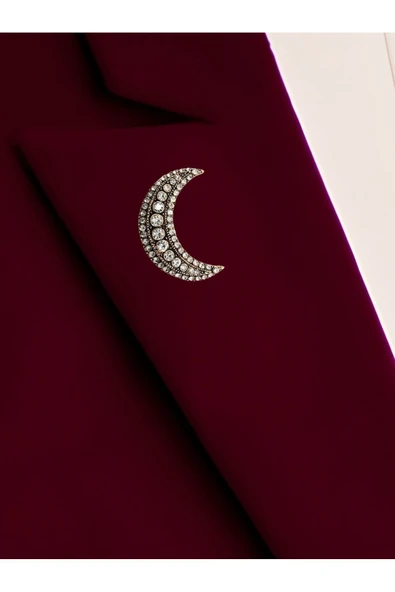 Elmas Montür Hilal Broş - Resim 2