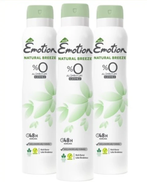 Emotion Natural Breeze Kadın Deodorant 200 ml (3 adet) ürün görseli 1