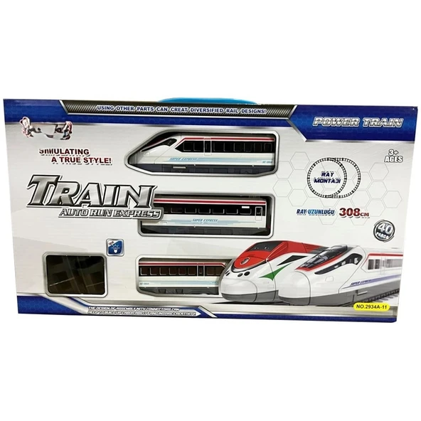 LE-2934A-11 40PCS ISIKLI 308CM HIZLI TREN SET-VRD ürün görseli 1