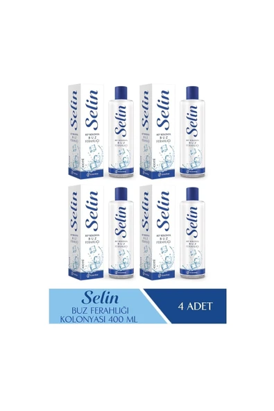 Selin Parfümlü Kolonya Buz Ferahlığı 400 ml 4'lü Set ürün görseli 1