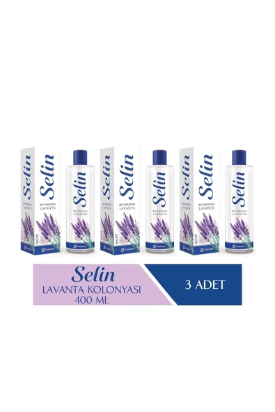 Selin Parfümlü Kolonya Lavanta 400 ml 3'lü Set ürün görseli 1