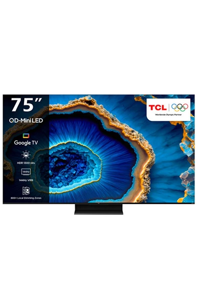 TCL 75C755 4K Ultra HD 75" 190 Ekran Uydu Alıcılı Google Smart Mini LED TV ürün görseli 1