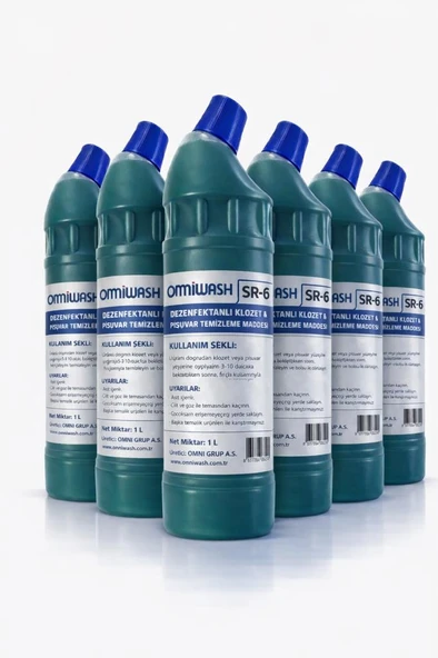Omniwash SR-6 Ağır Kirler İçin Klozet Pisuvar Temizleme 1000ml 6 Adet ürün görseli 1